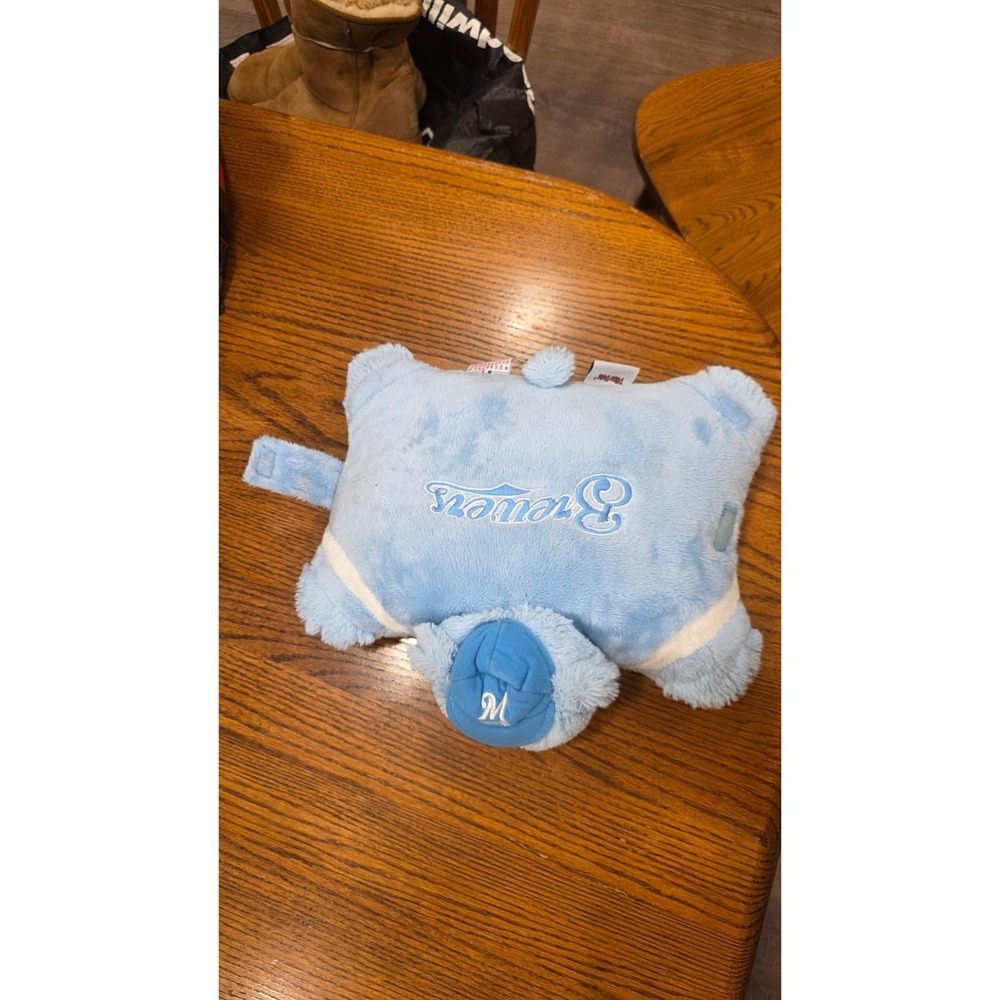Pillow Pets Soft Blue Brewers Bear Plush Stuffed Animal
